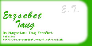 erzsebet taug business card